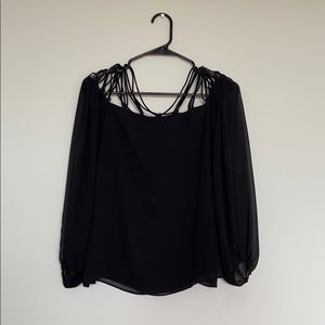 Express Black long sleeve with mesh sleeves